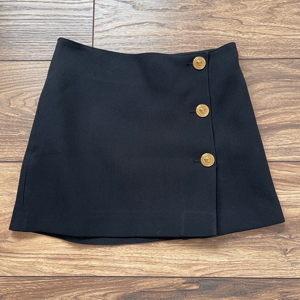 Versace Medusa Button Mini Skirt